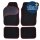 Autoteppich-Set Alu-Look-Pad 4-tlg. anthrazit mit rotem Rand 64x42/42x32cm FILMER