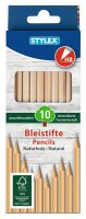 Bleistifte 10er ohne Radiergummi Naturholz FSC