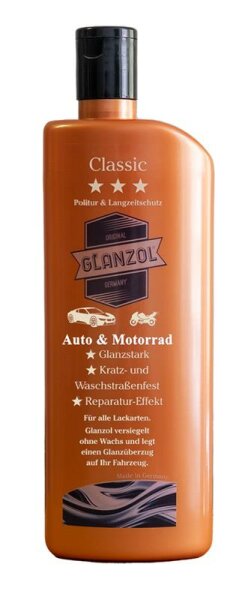 GLANZOL Classic Politur und Langzeitschutz Auto, Motorrad & Busse 500ml Autopolitur