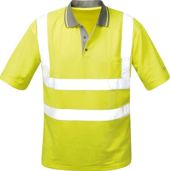 Warnschutz Poloshirt/T-Shirt gelb "Bernd" Gr. 2XL/XXL Warnshirt Polo Safestyle