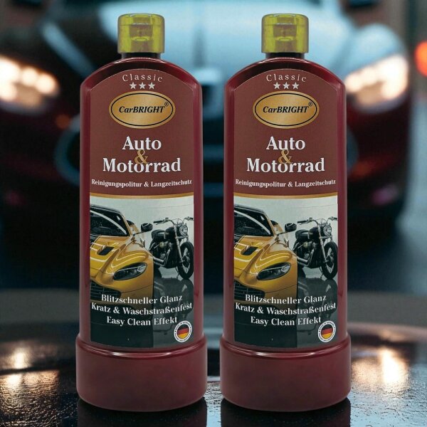 Autopolitur CarBRIGHT Classic Das Original für Auto&Motorrad 2x500ml / 2er Set