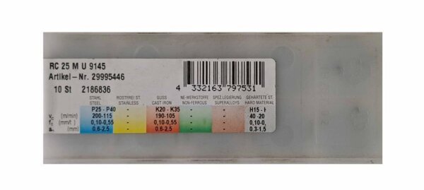 Fräswendeplatte 10er Pack RC 08 M U 9145