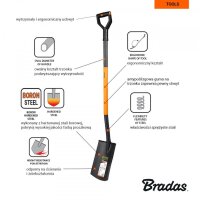 Bradas Flachspaten, Länge 1.250 mm, schwarz/orange