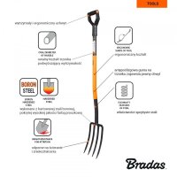 Bradas Spatengabel, Länge 1.250 mm, 4 Zinken,...