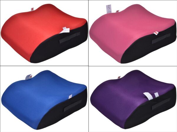 Kindersitzerhöhung Pippo 3-12 Jahre 15-36 kg blau, rot, lila, pink sort.