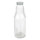 Glasflasche 700ml m.Deckel Ø43mm weiß