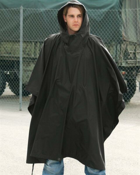 Regenponcho Ripstop 780g schwarz MIL-TEC