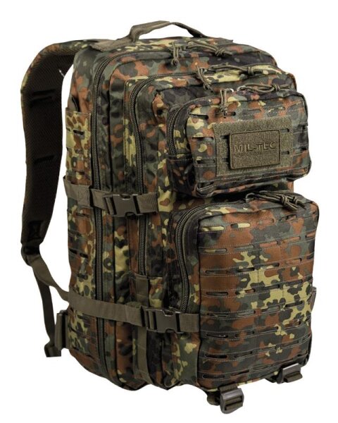 US ASSAULT PACK LG LASER CUT FLECKTARN RUCKSACK MIL-TEC