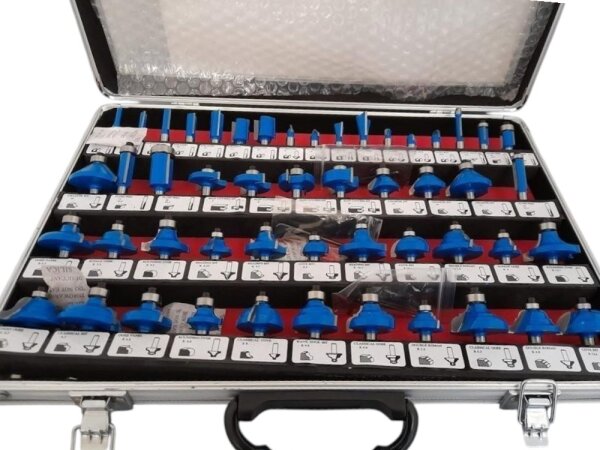 Oberfräserkassette 50-teilig im Alukoffer FISCH B-Ware