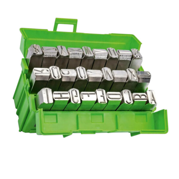 Schlagbuchstaben-Satz vernickelt Schrifthöhe