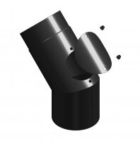 Ofenrohr-Bogen 45° mit Reinigungsöffnung...