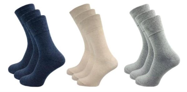 Damen Diabetikersocken 3er, farbig