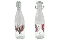 Deko-Flasche m. Bügelverschluss 500ml, 27x7cm, 2...