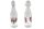 Deko-Flasche m. Bügelverschluss 500ml, 27x7cm, 2 Designs