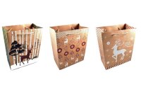Geschenktüte Rentier 26x32x12cm, 3 Designs