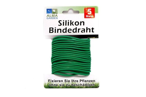 Bindedraht Silikon 5m grün