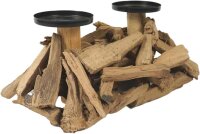 Kerzenständer Driftwood 32x18x14cm,natur Holz/Metall...