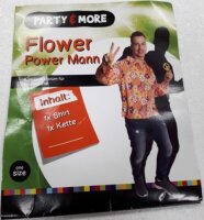 Kostüm Flower Power Man bunt ONE SIZE für...
