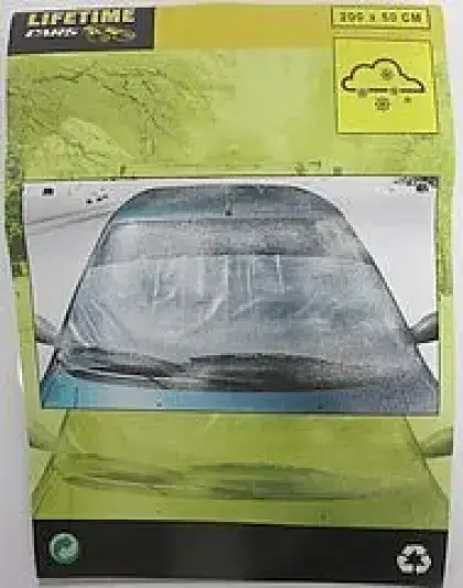 Scheibenabdeckung 200x50cm Folie inkl. 4 Saughalter