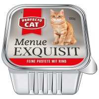 Perfecto Cat MenuExquisit Feine Pastete Rind 100g Schale