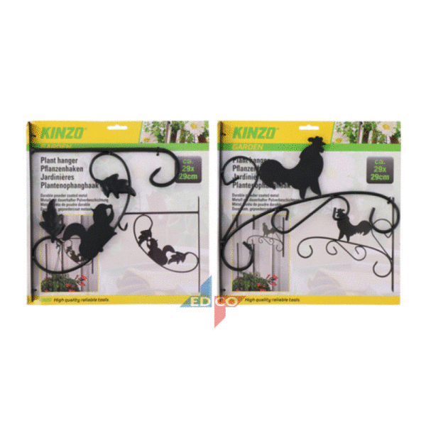 Haken für Hängetöpfe 28x25x1,6cm schwarz 4f.sort. Kinzo Garden