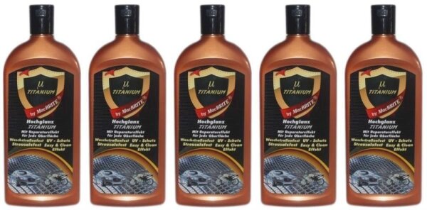 µ TITANIUM by MacBRITE Autopolitur Hochglanz-Politur 5 x 500ml / 5er Set