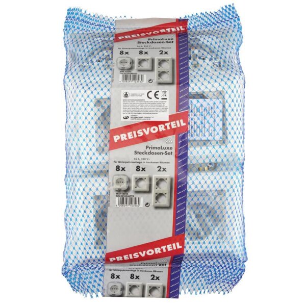PrimaLuxe Steckdosen-Set weiß  8 Stück