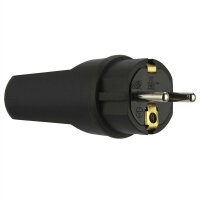 Stecker, Gummi ISO-Einsatz, schwarz