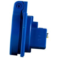 Schutzkontakt-Einbau-Steckdose mit Klappdeckel, blau
