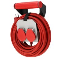 Verlängerung mit Wandhalterung RollON, 10m, grau-rot