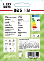 LED-Birne 240V 15W E27 1.200lm