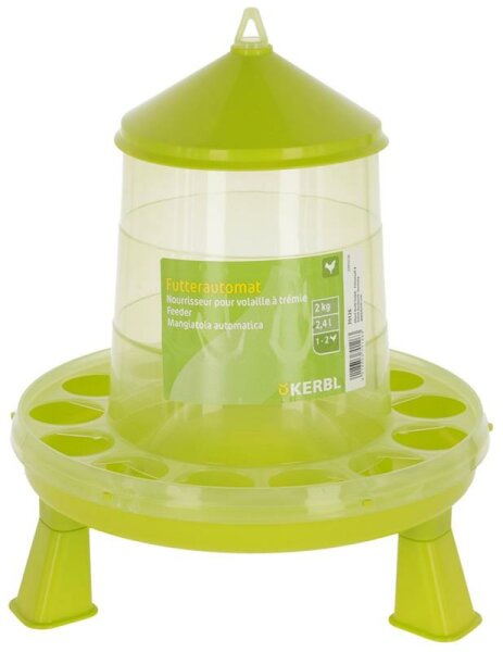 Futterautomat mit Füße für Geflügel, für 2,4l/2kg für Hobbyfarming
