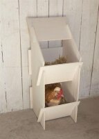 Hühner-Legenest 2 Nistabteile, Holz unmontiert, 30x35x83cm für Hobbyfarming