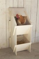 Hühner-Legenest 2 Nistabteile, Holz unmontiert, 30x35x83cm für Hobbyfarming