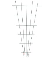 Blumenspalier aus Metall 75x150cm Fächerform