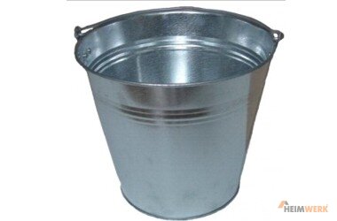 Hadley Zinkwanne – 10 Liter, Robuster Metalleimer Mit Drahtgriff, Verzinkt & Rostbeständig