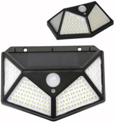 SENSOR LAMPE100LED SOLAR SENSOR 1200mAh Li-ion