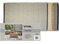 Outdoor Teppich 90x150cm Raute schwarz, beige, grau