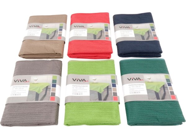 Gartentischdecke Weichschaum 130x220cm 6Fb.