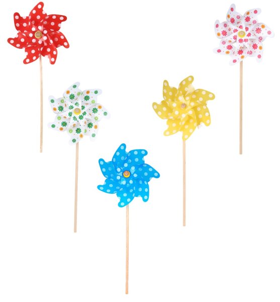 Windmühle aus Kunststoff Ø32xH=74cm versch.Fb.