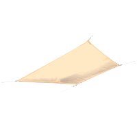 Sonnensegel 2x3m mit Montagematerial, ecru/grau