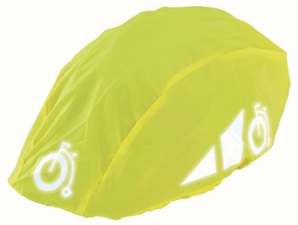 Regenüberzug für Fahrradhelme, reflektierende Elemente, Universal, gelb oder schwarz