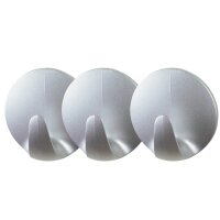 tesa Powerstrips Haken Small Rund 3er matt-chrom