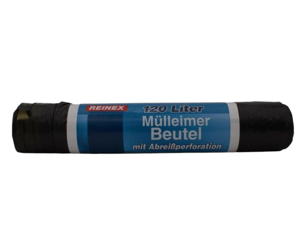Müllbeutel 120 Liter 10er schwarz mit Zugb.