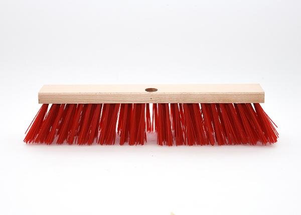 Sraßenbesen 40cm, Holz, Loch für Stiel Ø 22mm,Elastonborste