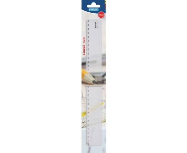 Lineal 30cm Kunststoff transparent