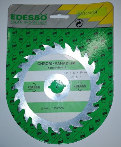 EDESSÖ Kreissägeblatt Chrom-Vanadium, 134x12x20 mm