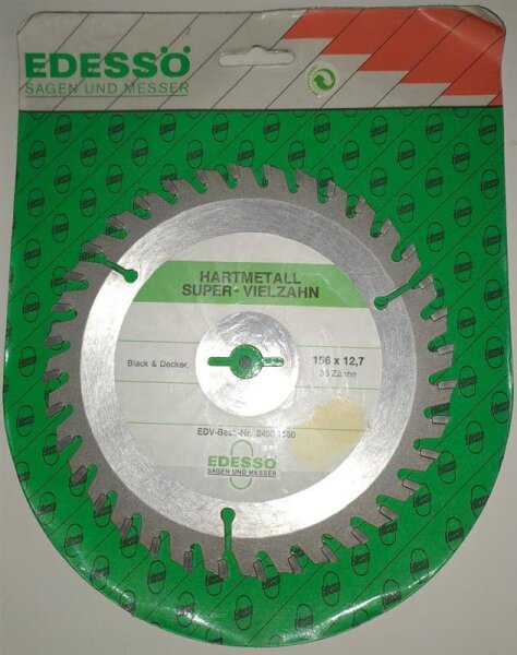 EDESSÖ Hartmetall-Kreissägeblatt Super-Vielzahn 156x12,7, 36 Zähne