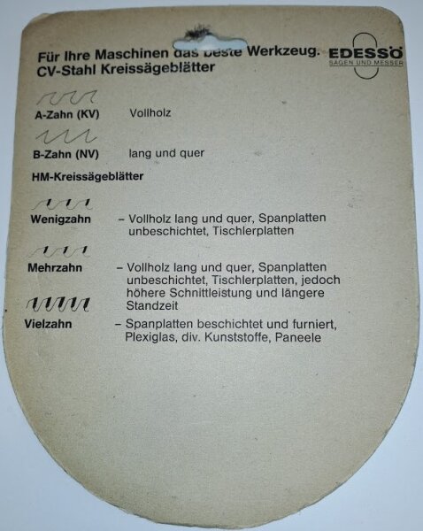 EDESSÖ C-V Kreissägeblatt hartverchromt 134x20; 20 Zähne