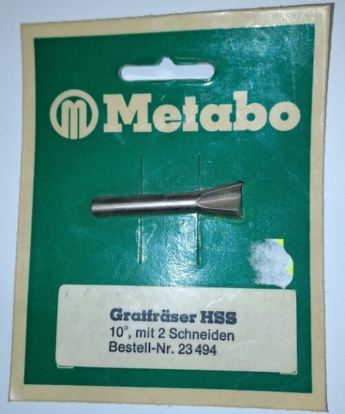 Metabo Gratfräser HSS 10°, mit 2 Schneiden   23 494